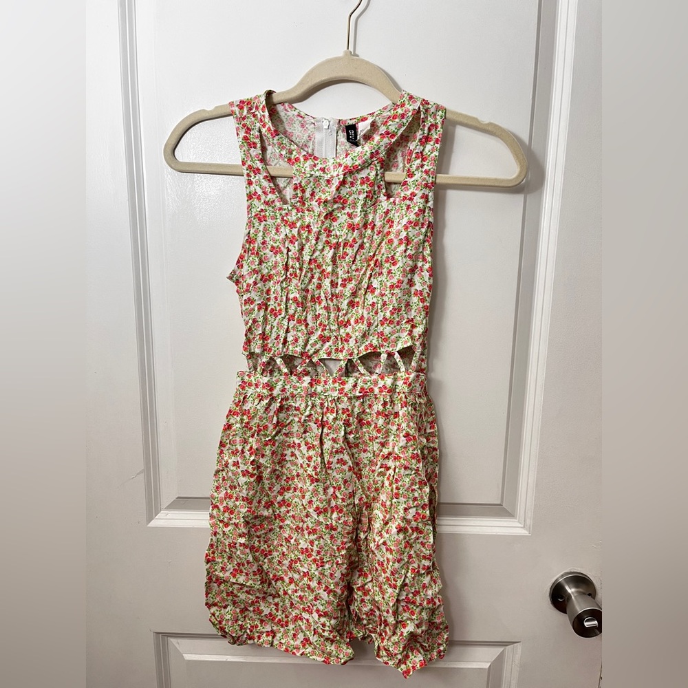 H&M Floral Cut Out Dress
